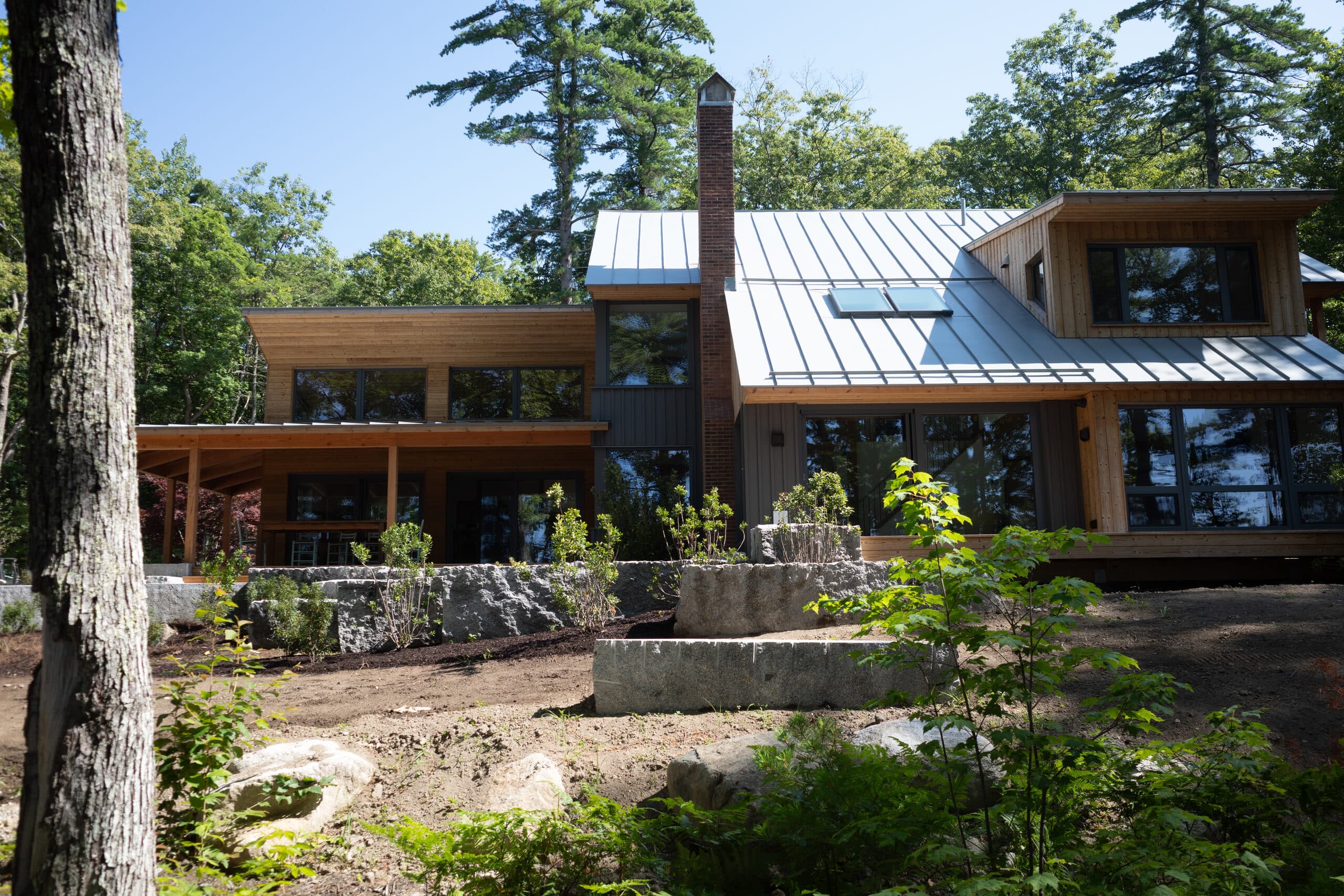 The renovated Acorn Lake house